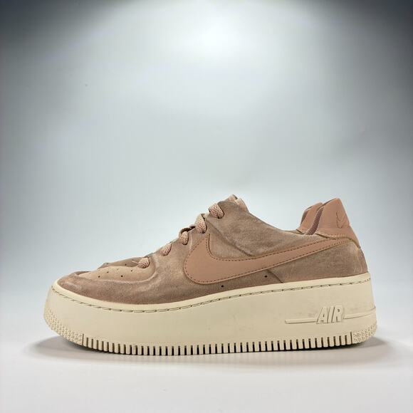 Nike Air Force 1 Sage Low Pink Suede Platform Shoes AR5339-201 Women’s Size 7 - Picture 4 of 10